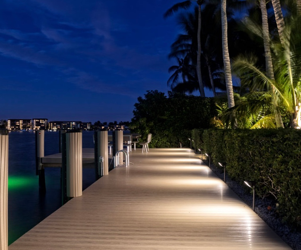 Path lighting Florida garden