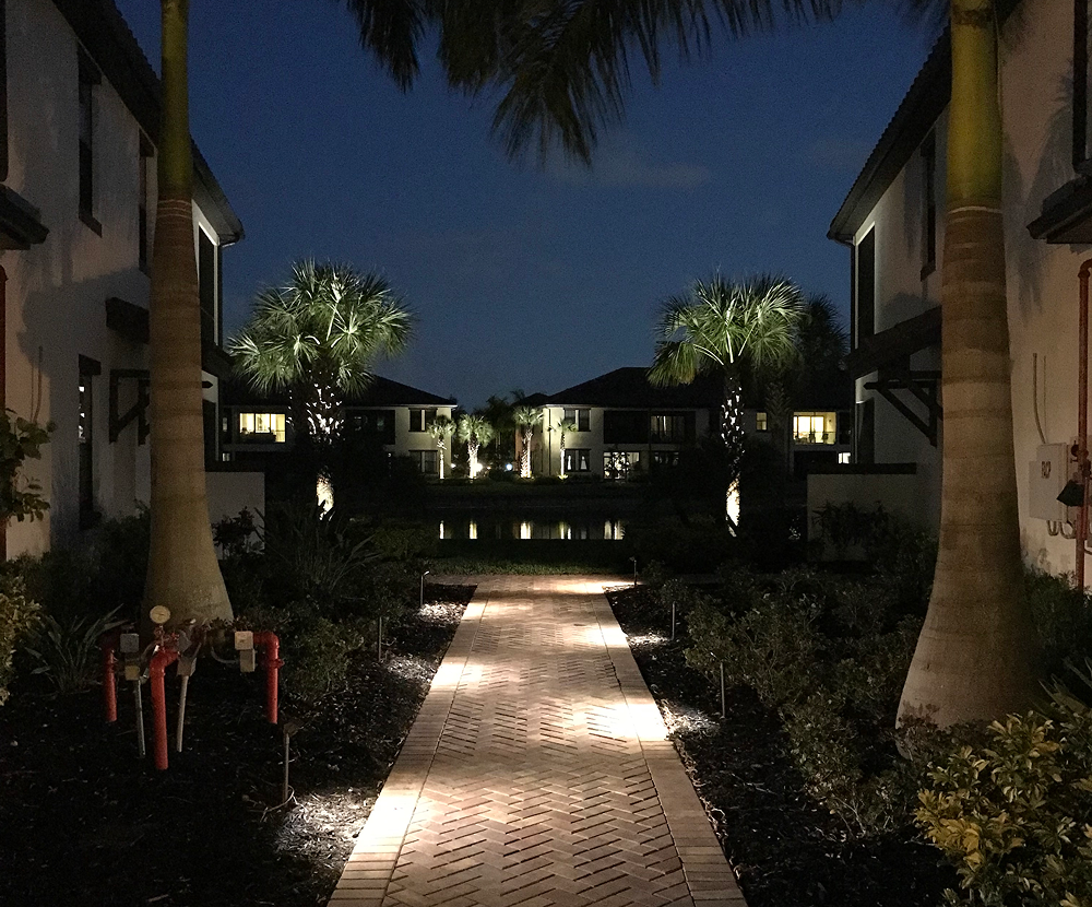 Driveway gate lighting