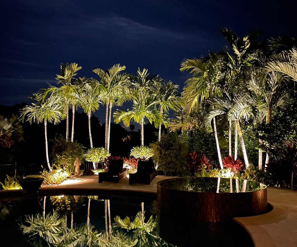 Pool lighting Tampa Bay home